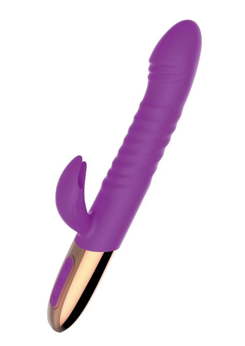 Goddess Thrusting Delight Rechargeable Silicone Dual Stimulating Vibrator - Image 8