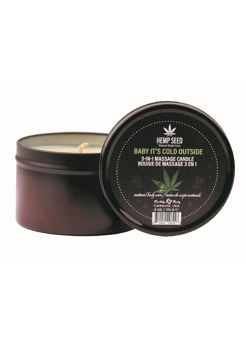 Hemp Seed 3-In-1 Holiday Candle Baby It's Cold Outside 6oz / 170g - Image 2