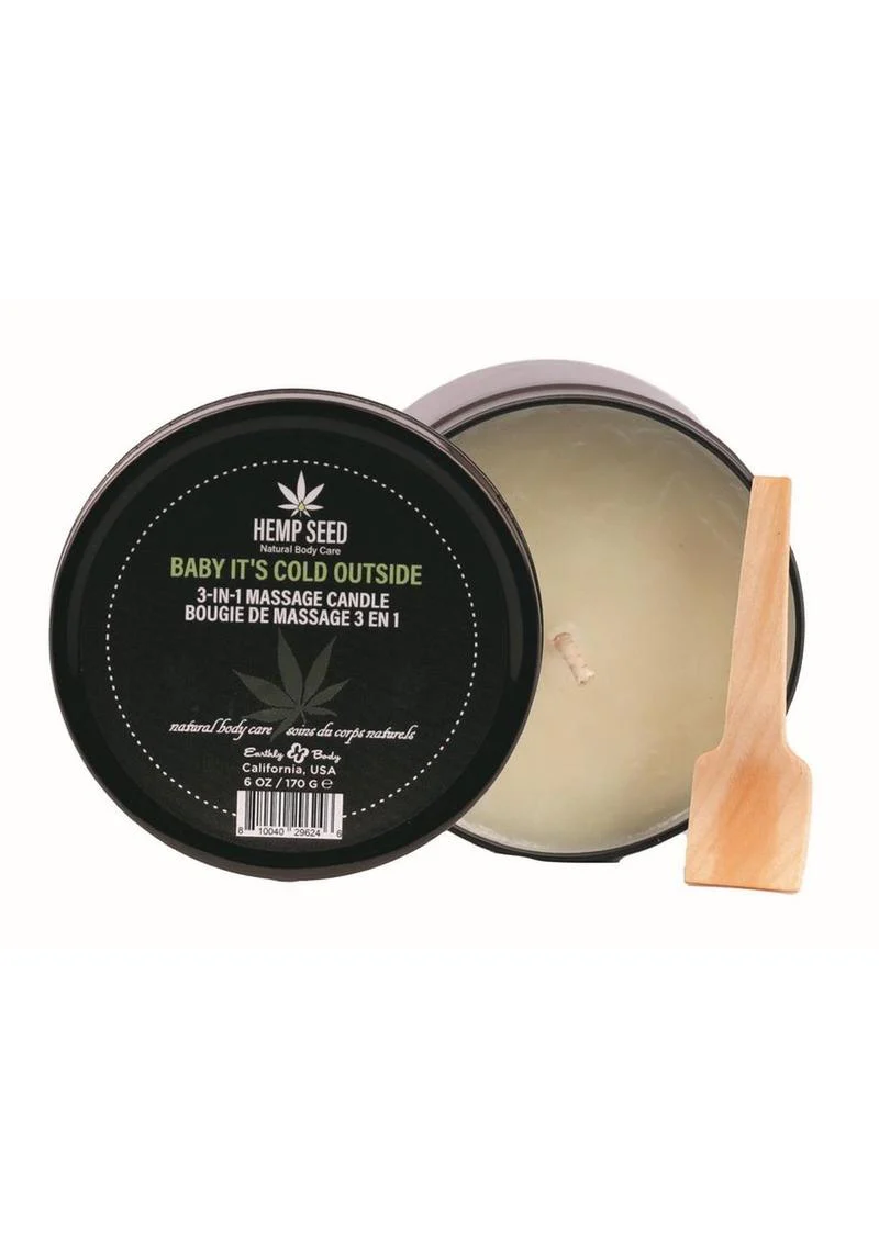 Hemp Seed 3-In-1 Holiday Candle Baby It's Cold Outside 6oz / 170g - Image 3