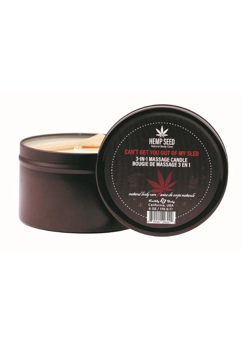 Hemp Seed 3-In-1 Holiday Candle Can't Get You Out Of My Sled 6oz / 170g - Image 2