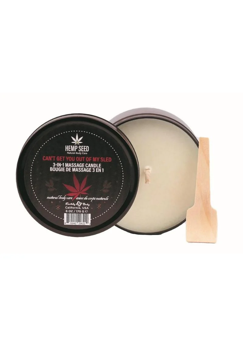 Hemp Seed 3-In-1 Holiday Candle Can't Get You Out Of My Sled 6oz / 170g - Image 3