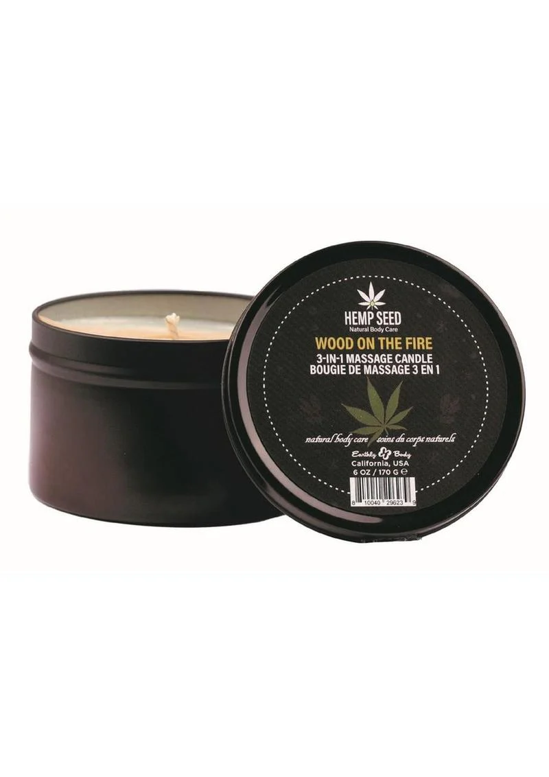 Hemp Seed 3-In-1 Holiday Candle Wood On The Fire 6oz / 170g - Image 2