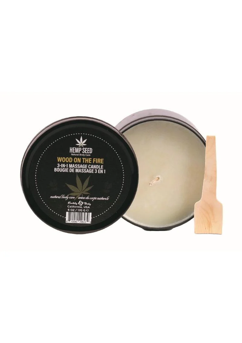 Hemp Seed 3-In-1 Holiday Candle Wood On The Fire 6oz / 170g - Image 3