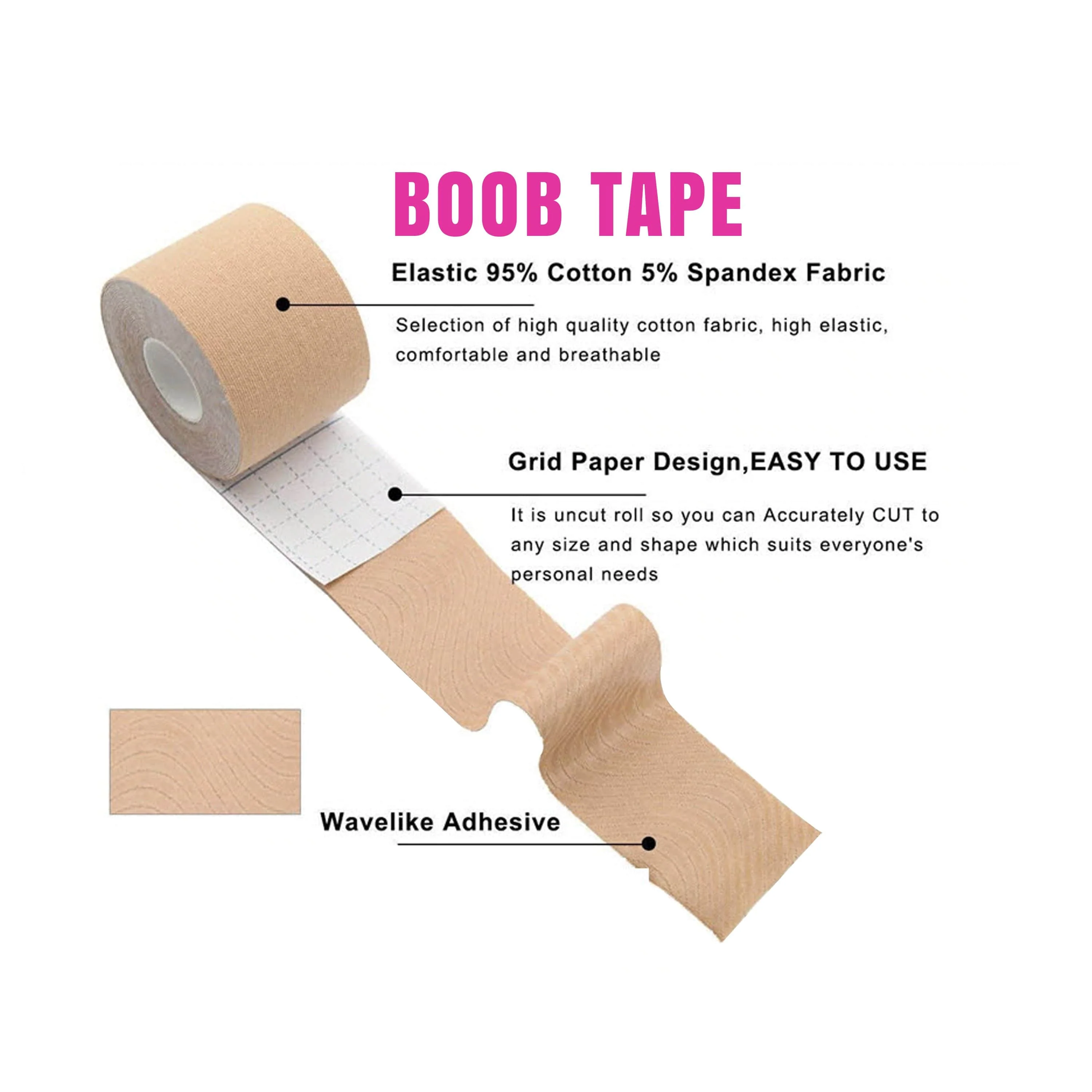 Honey 5 Meter Boob Tape For Lift and Coverage - Image 2