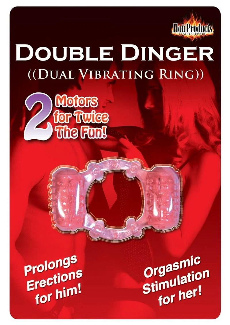 Humm Dinger Double Dinger Dual Vibrating Cock Ring - Image 2