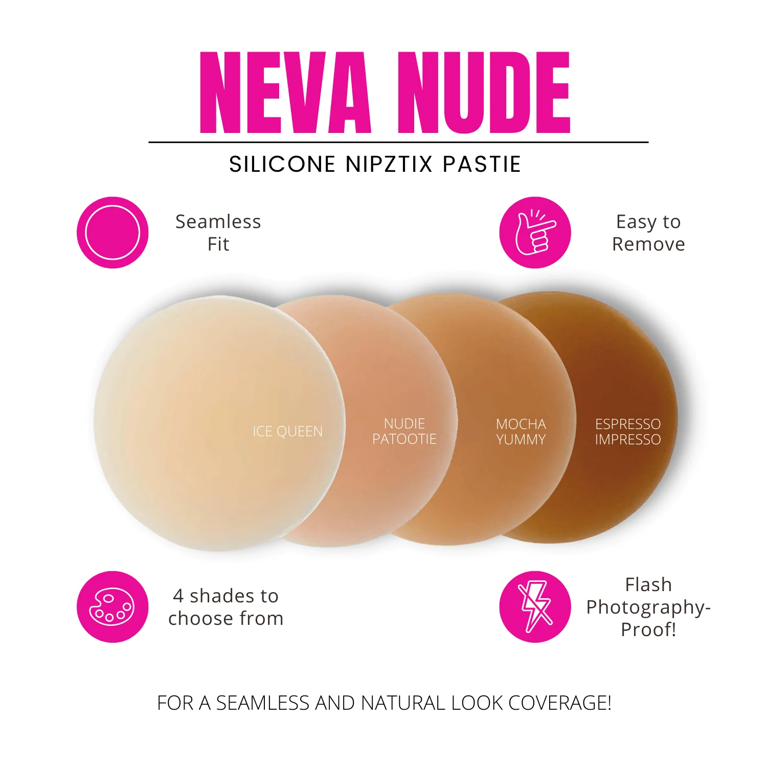 Ice Queen Nude Skin INVISIBLE REUSABLE Silicone Nipple Cover Pasties - Image 8