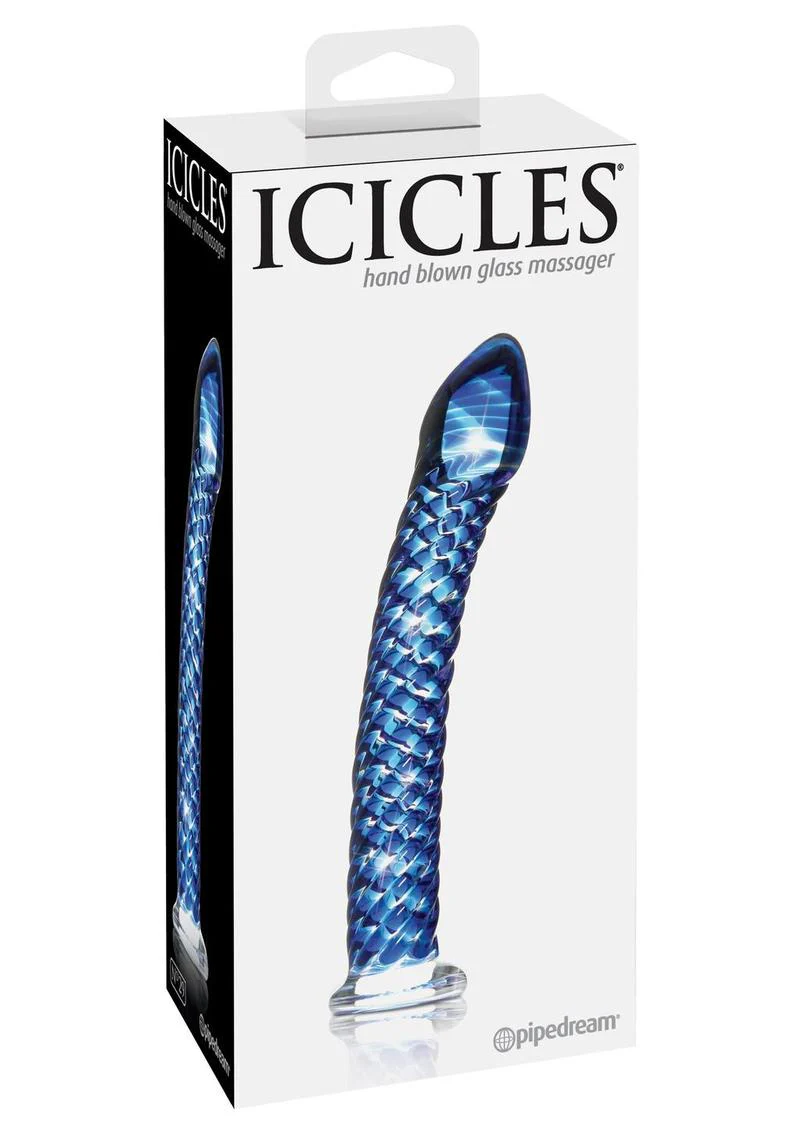 Icicles No. 29 Ribbed Glass G-Spot Dildo - Image 2