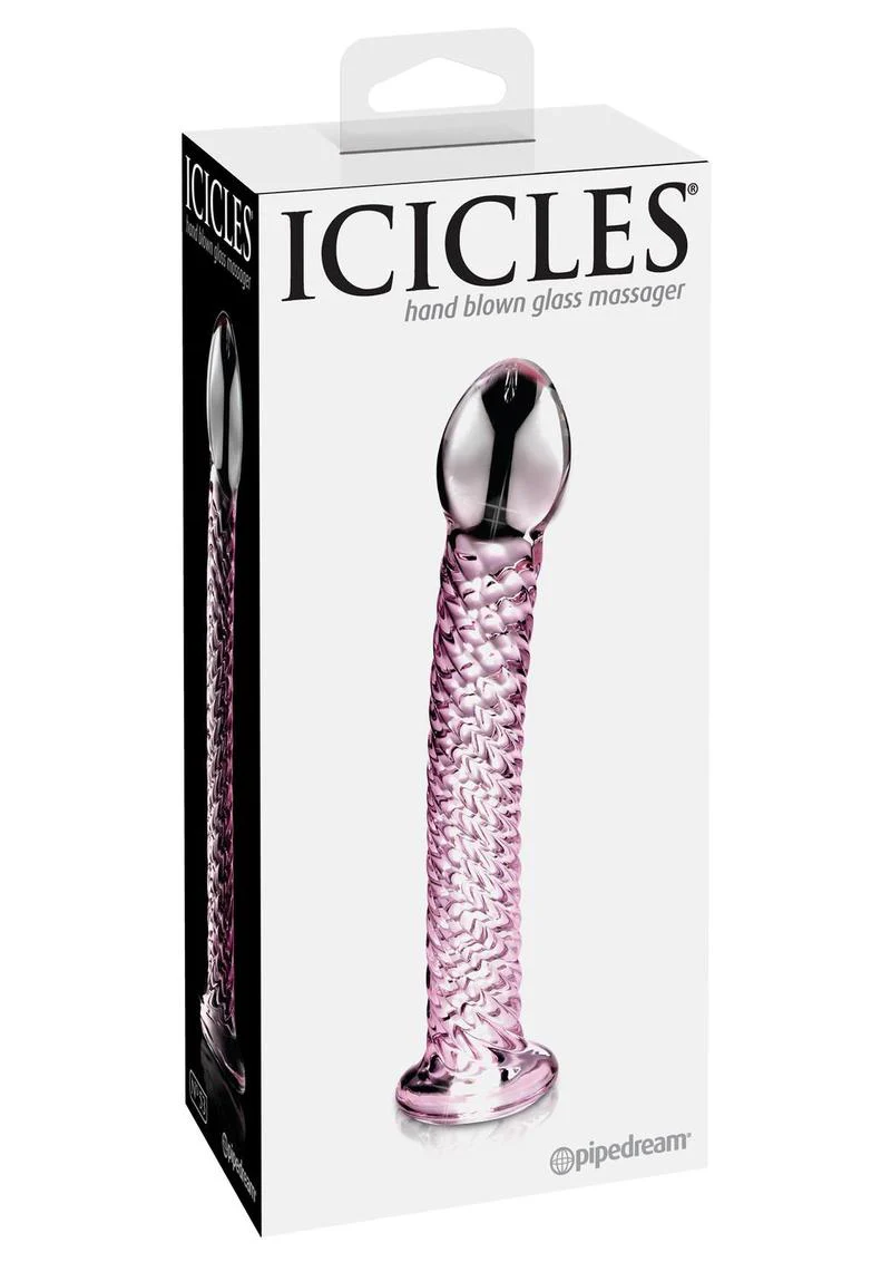 Icicles No 53 Textured Glass Dildo - Image 2