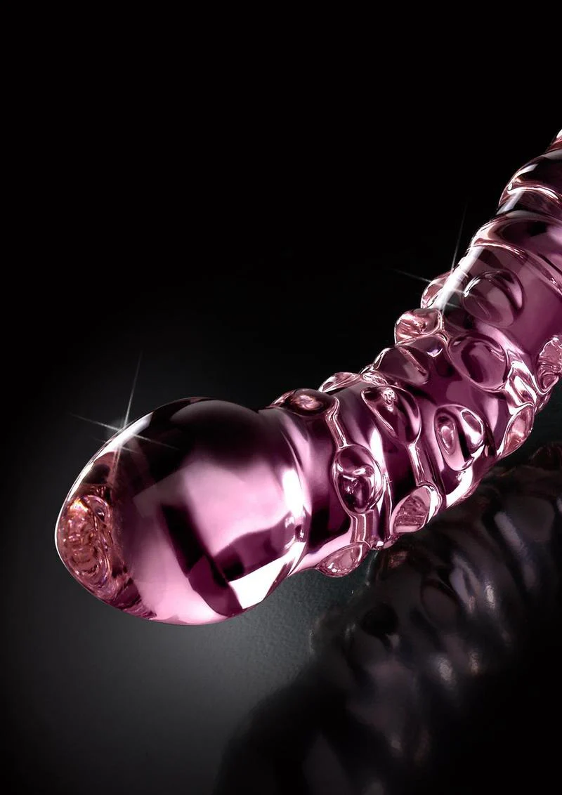 Icicles No. 55 Double-Sided Textured Glass Dildo - Image 3