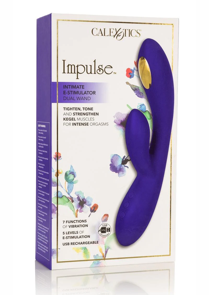 Impulse Intimate E-Stimulator Dual Wand Rechargeable Silicone Vibrator - Image 2