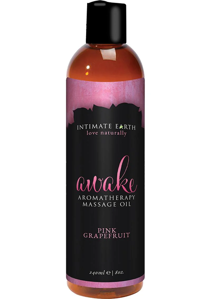 Intimate Earth Awake Aromatherapy Massage Oil Pink Grapefruit - Image 2