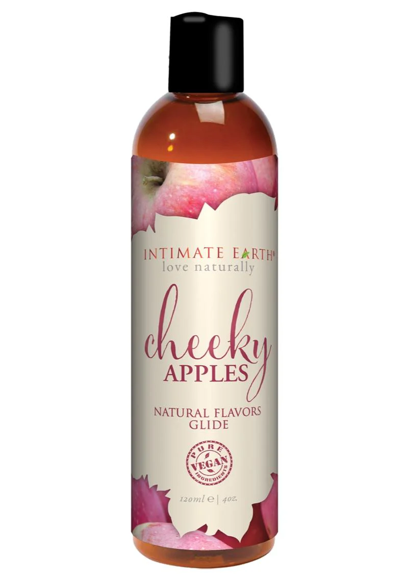 Intimate Earth Natural Flavors Glide Lubricant Cheeky Apples - Image 3