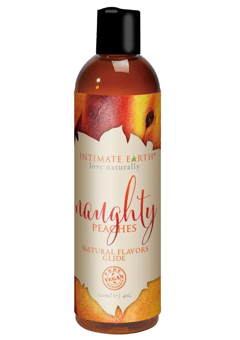 Intimate Earth Natural Flavors Glide Lubricant Naughty Peaches - Image 3