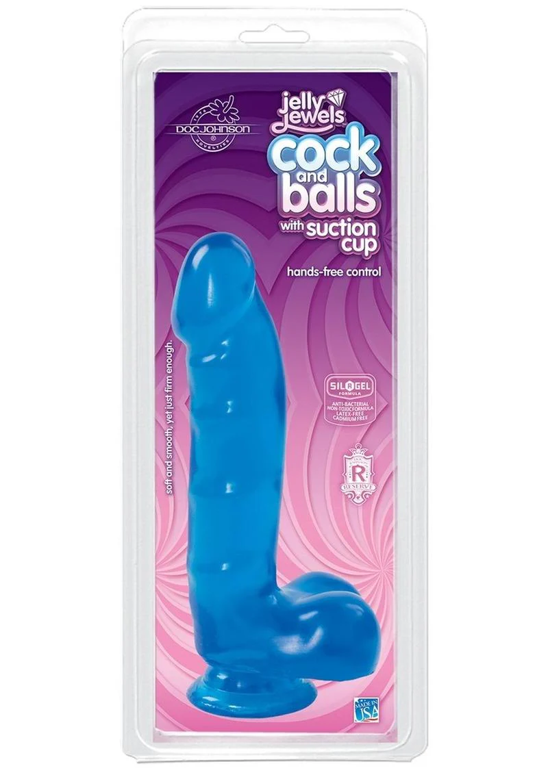 Jelly Jewels Dildo with Balls - Image 2