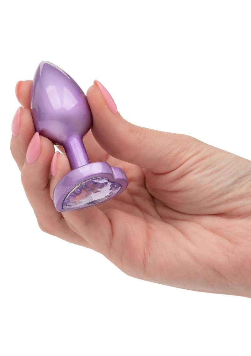 Jewel Amethyst Heart Anal Plug - Image 4