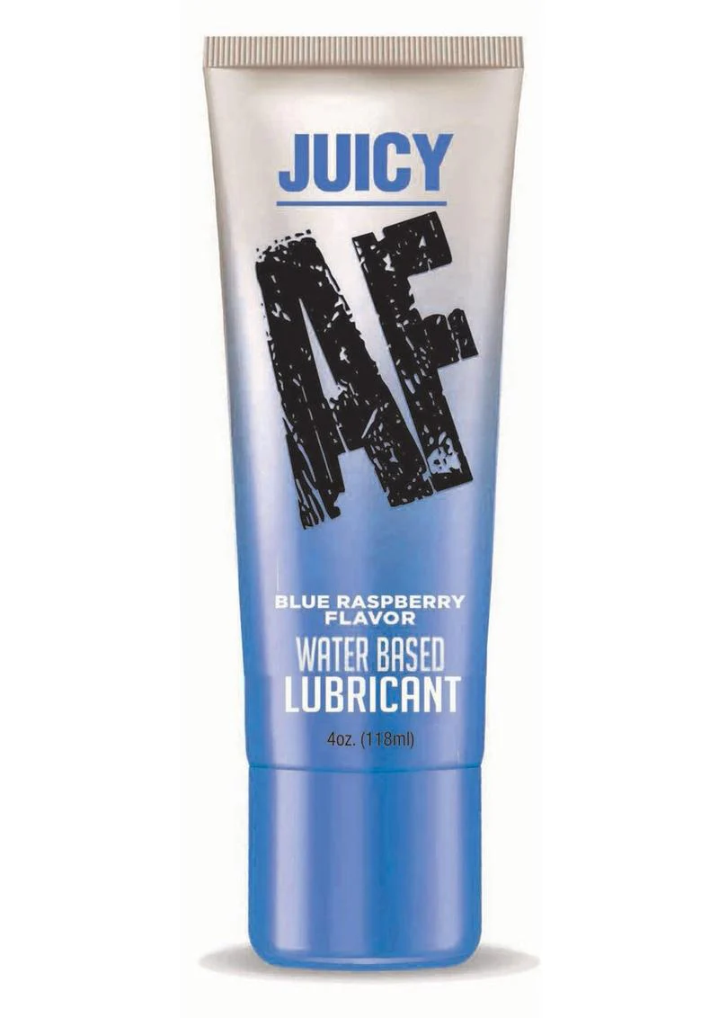 Juicy AF Water Based Flavored Lubricant Blue Raspberry - Image 2