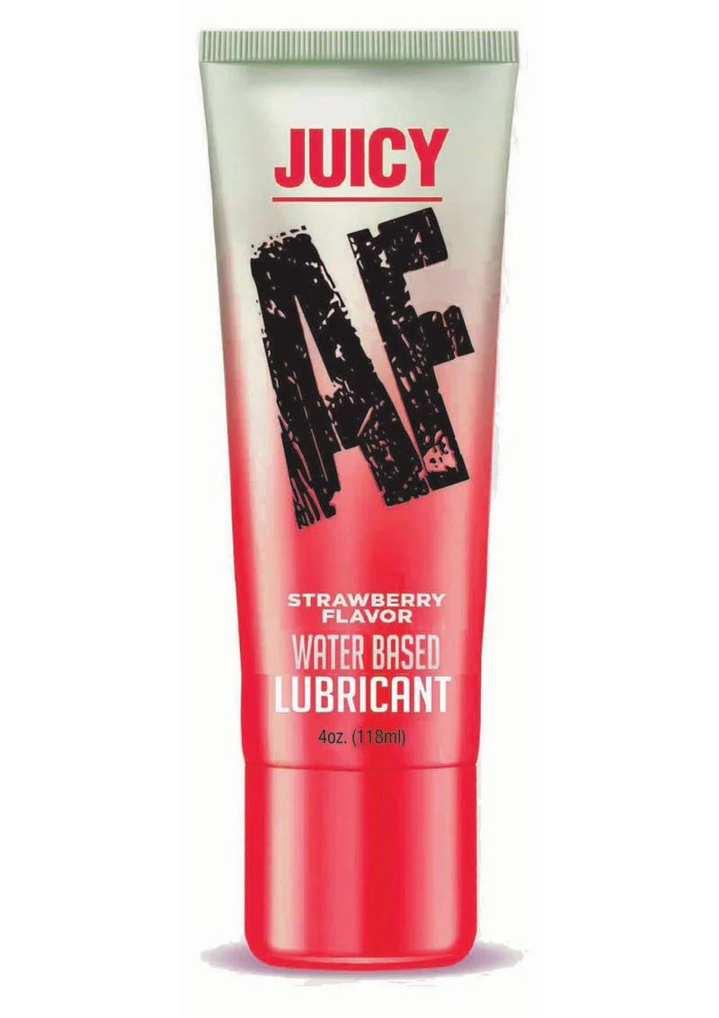 Juicy AF Water Based Flavored Lubricant Strawberry - Image 2