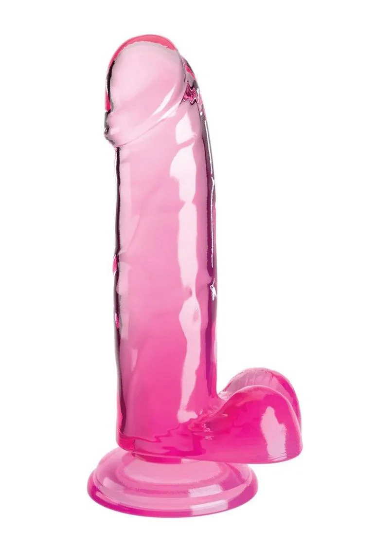 King Cock Clear Dildo with Balls - Image 13