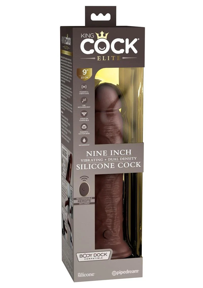 King Cock Elite Dual Density Vibrating Rechargeable Silicone Dildo with Remote Control Dildo - Image 10