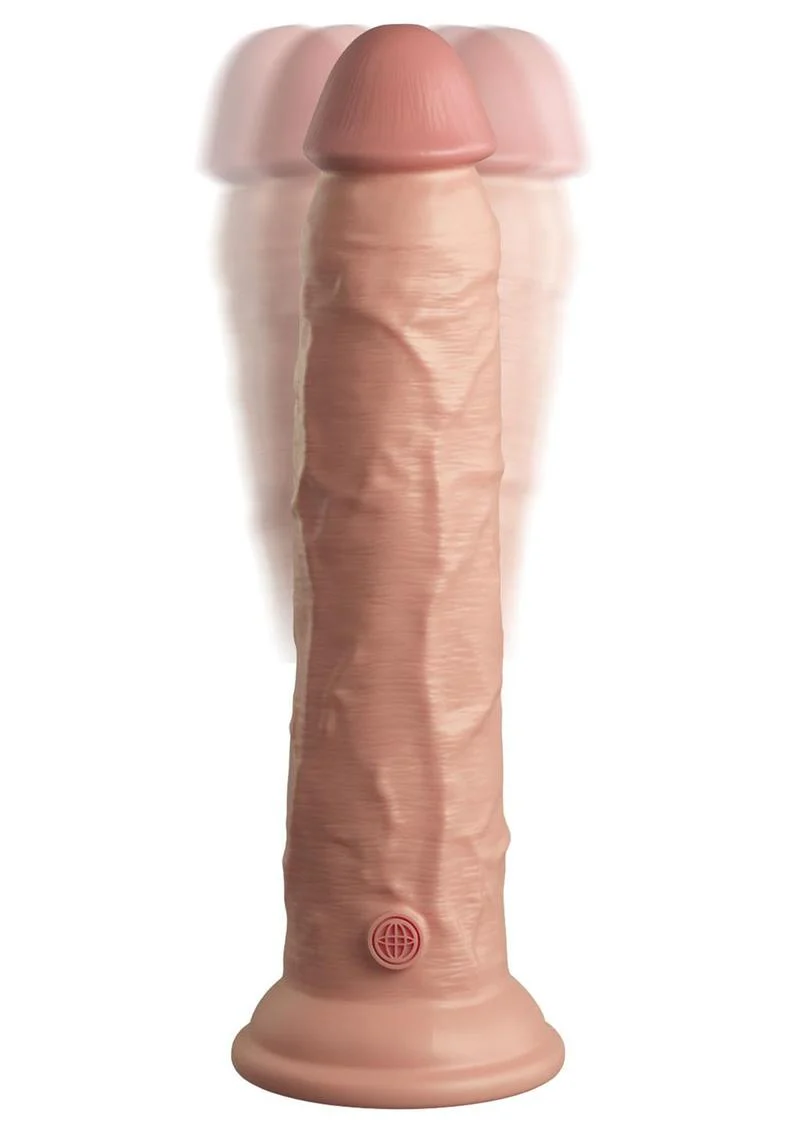 King Cock Elite Dual Density Vibrating Rechargeable Silicone Dildo with Remote Control Dildo - Image 13