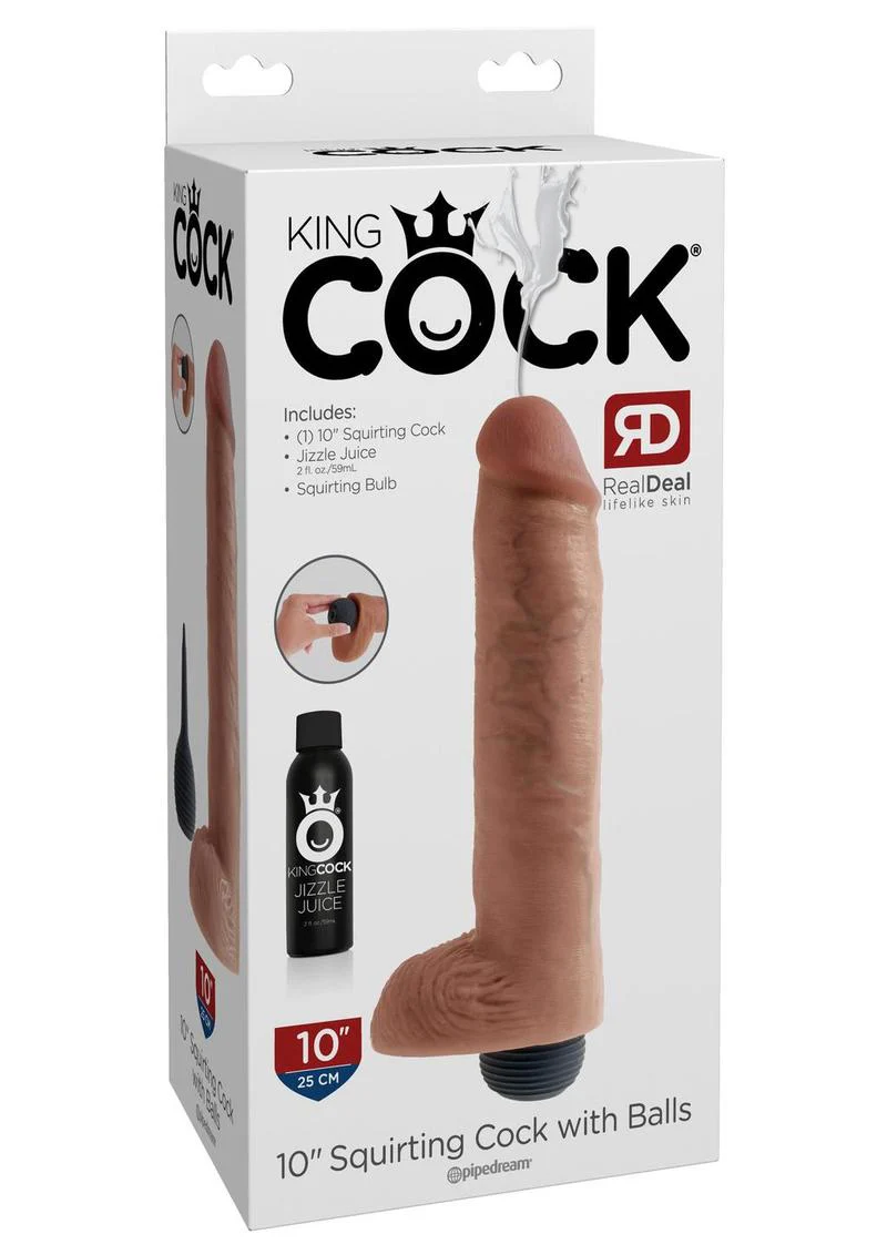 King Cock Squirting Dildo with Balls - Image 2