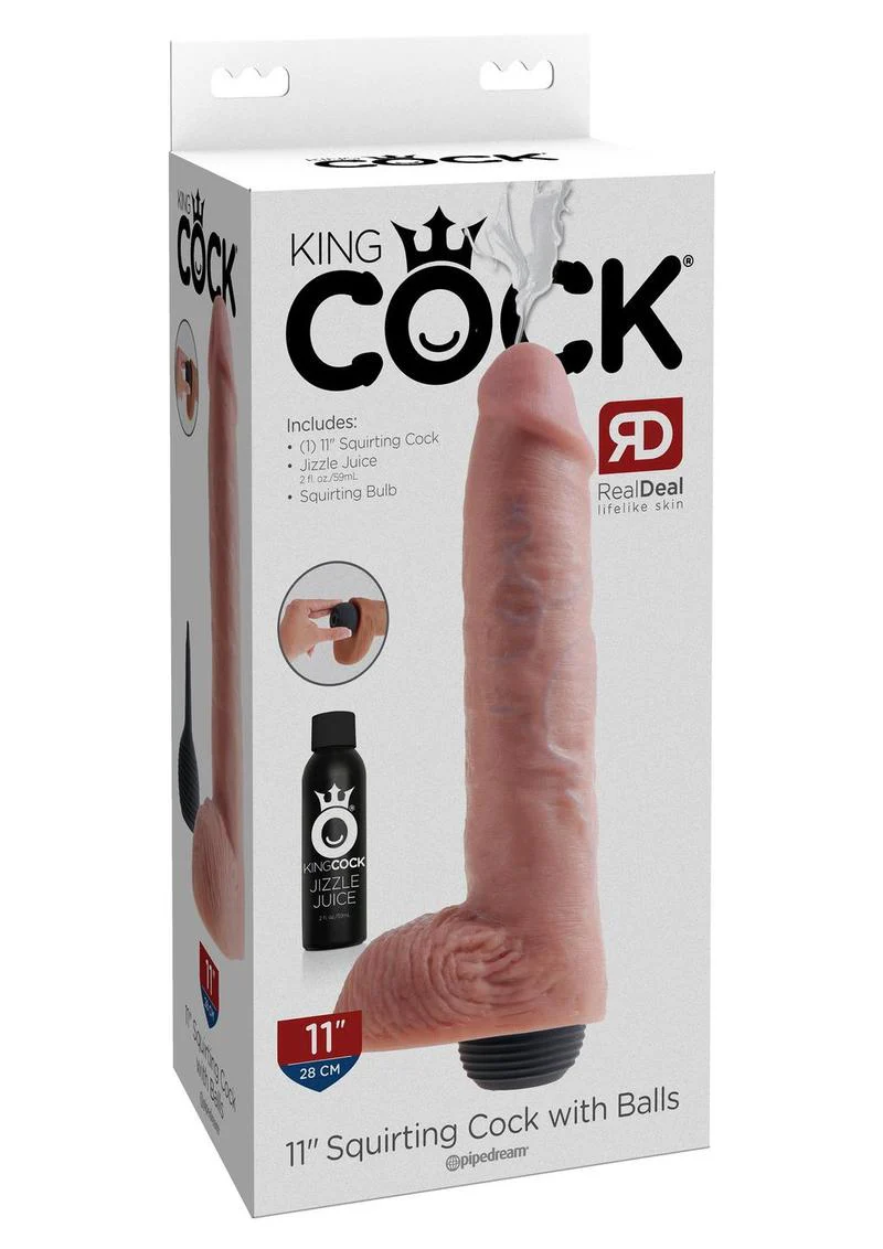 King Cock Squirting Dildo with Balls - Image 5