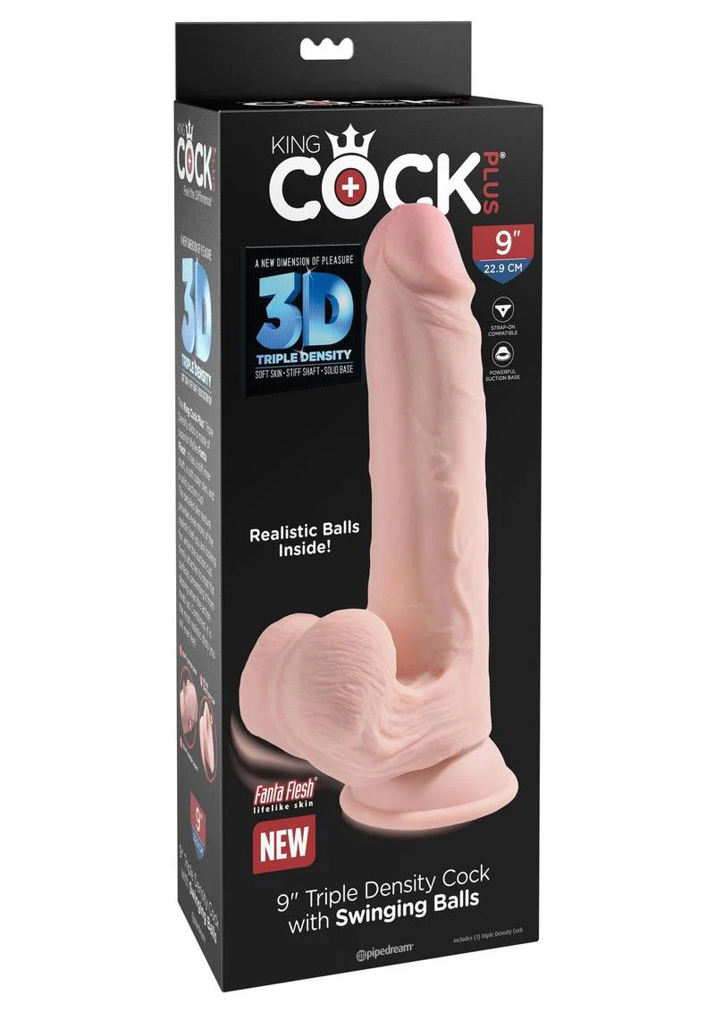 King Cock Triple Density Cock with Swinging Balls - Image 10