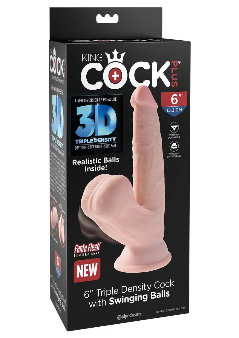 King Cock Triple Density Cock with Swinging Balls - Image 2