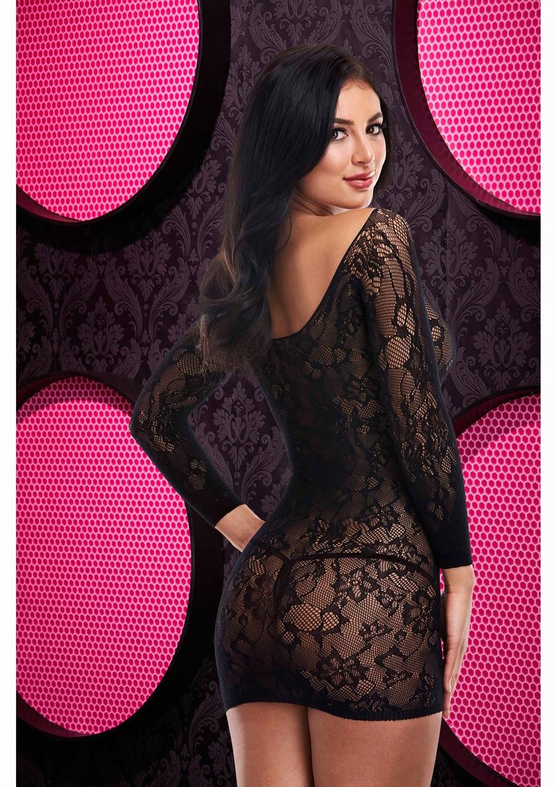 Lace Off The Shoulder Mini Dress - Image 4