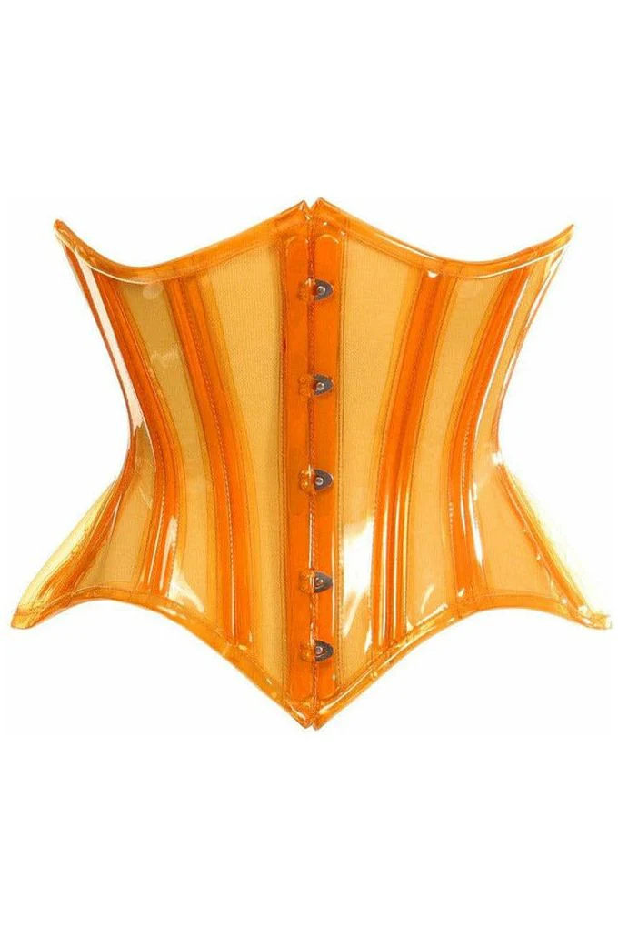 Lavish Orange Clear Curvy Underbust Waist Cincher Corset - Image 5