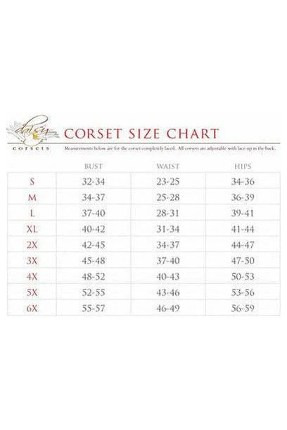 Lavish Red Brocade Corset - Image 5