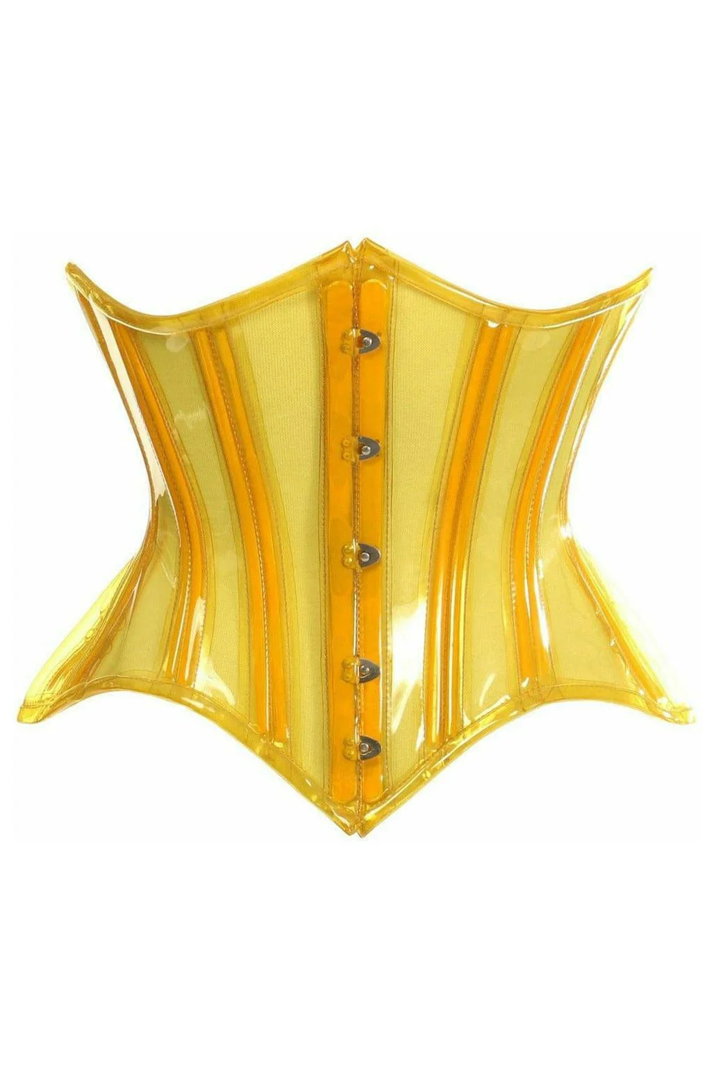Lavish Yellow Clear Curvy Underbust Waist Cincher Corset - Image 5
