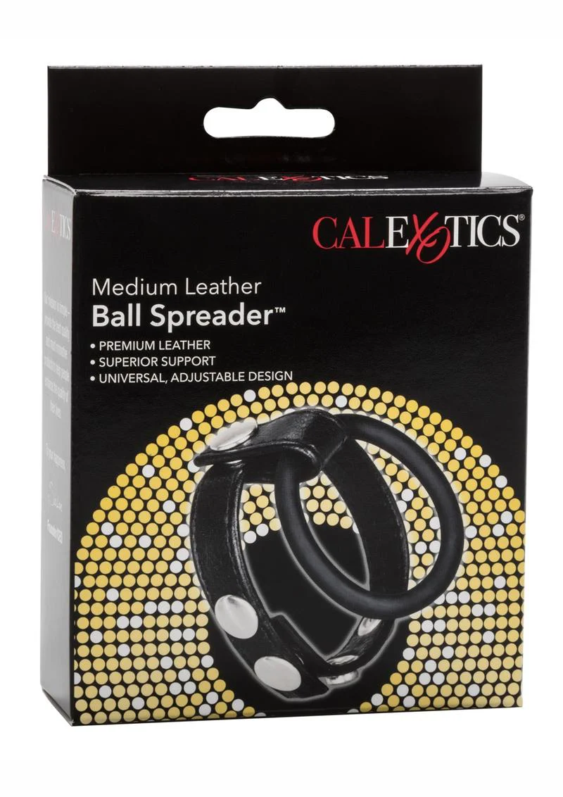 Leather Ball Spreader Cock Ring - Image 2