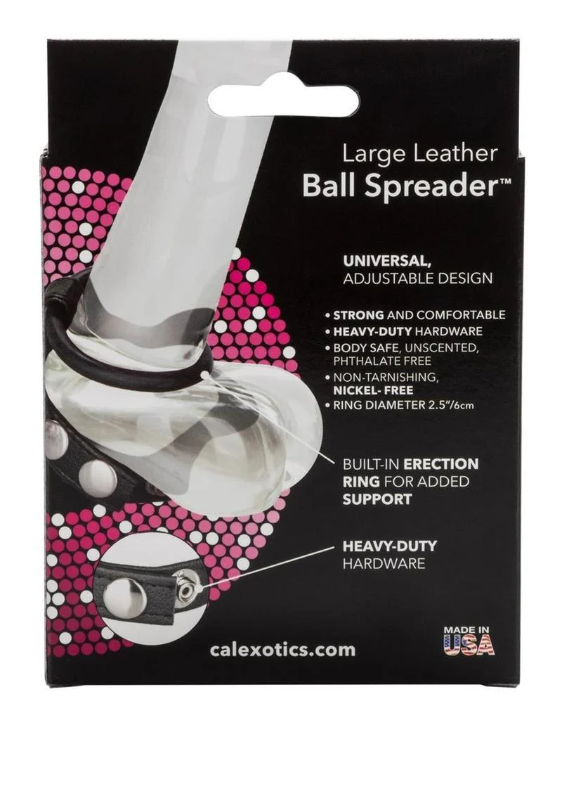 Leather Ball Spreader Cock Ring - Image 7