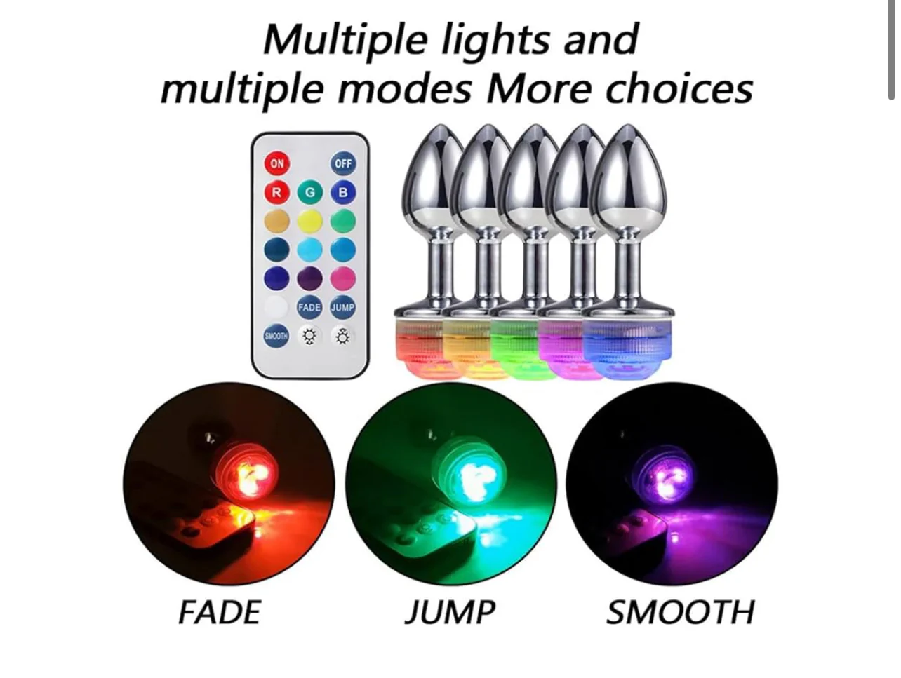 LED multiple color peach  plug - Image 2