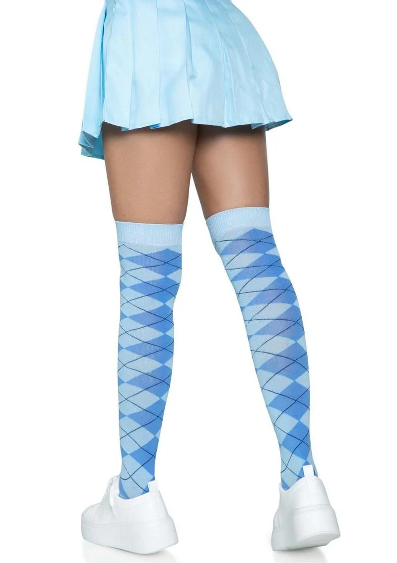 Leg Avenue Argyle Knit Over The Knee Socks - Image 2