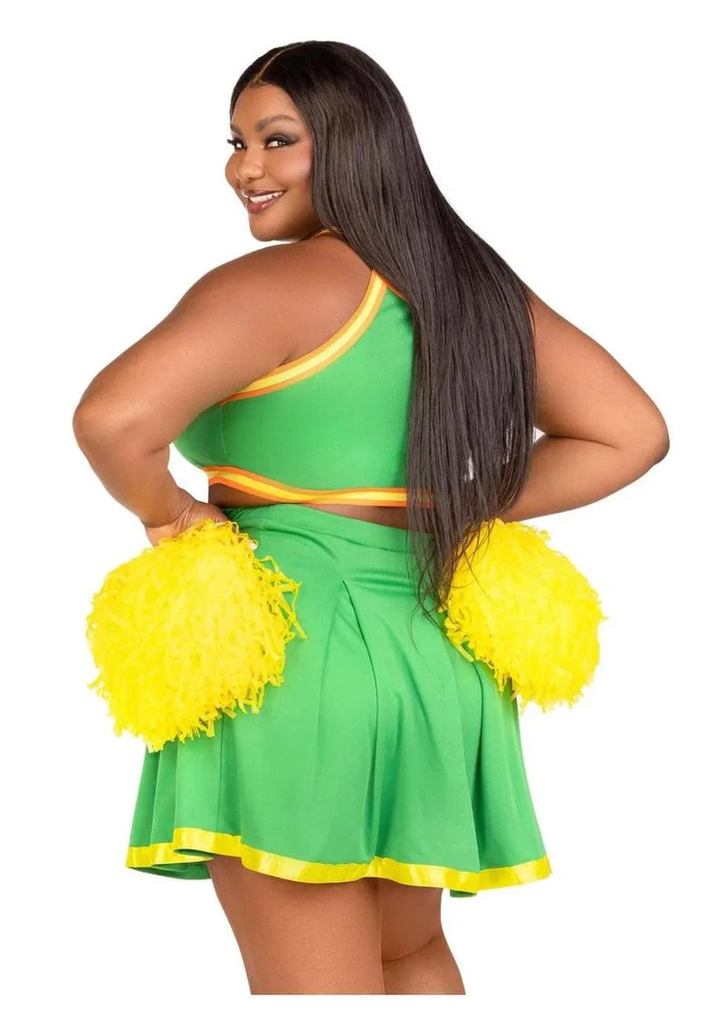 Leg Avenue Bring It Baddie Set Top with Cheer Logo, Pleated Skirt and Pom Pom - Image 8