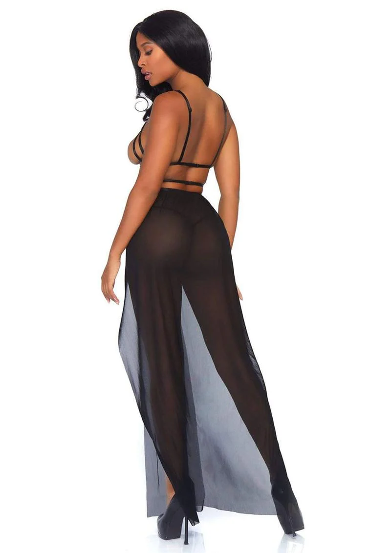 Leg Avenue Cage Strap Open Bodice Maxi Dress and Matching G-String - Image 2