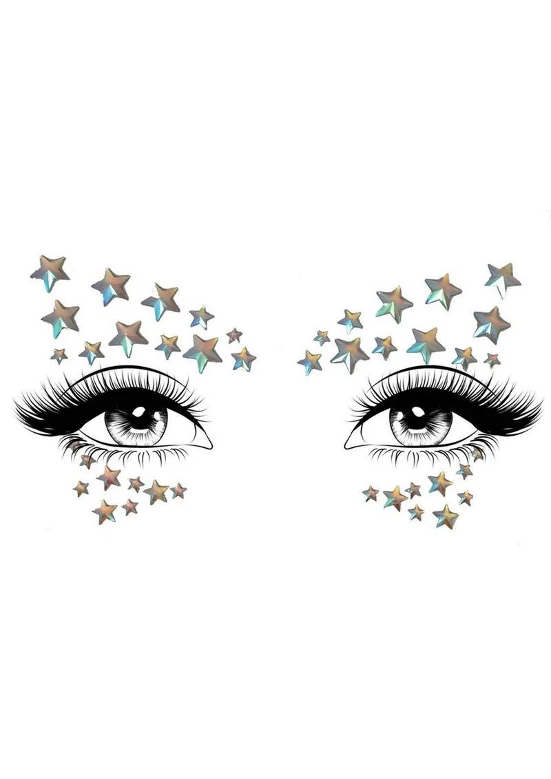 Leg Avenue Celeste Adhesive Glow In The Dark Face Jewels Sticker