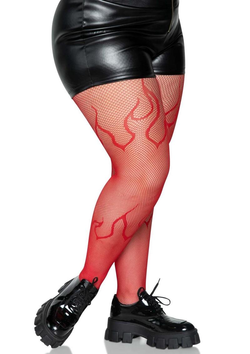 Leg Avenue Flame Net Tights - Image 6