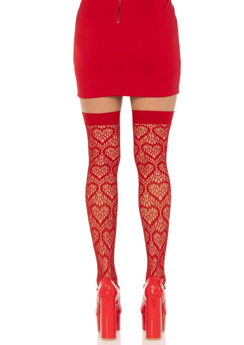 Leg Avenue Heart Net Thigh Highs - Image 3