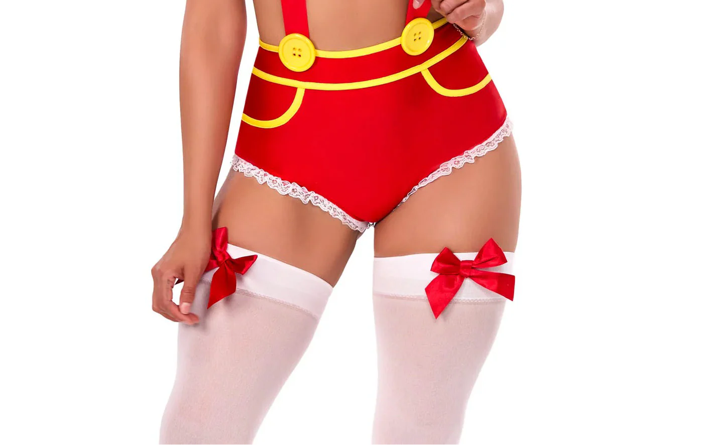 Leg Avenue Nylon Over The Knee with Bow - Image 4