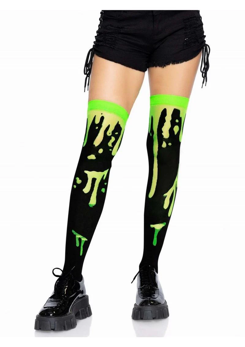 Leg Avenue Splatter Thigh Highs - Image 3