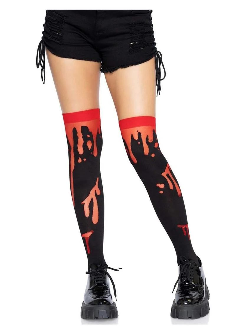 Leg Avenue Splatter Thigh Highs - Image 7