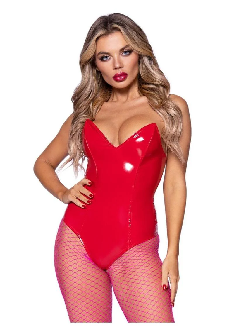 Leg Avenue Vinyl Boned Bodysuit - Image 11