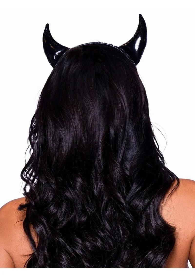 Leg Avenue Vinyl Devil Horns - Image 2