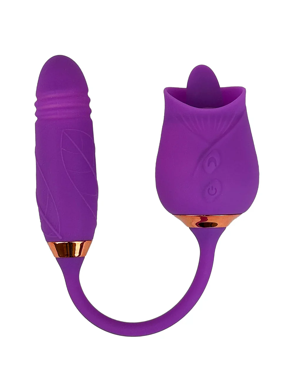 Licking Tongue Rose Vibrator with Thrusting Tail - Image 2