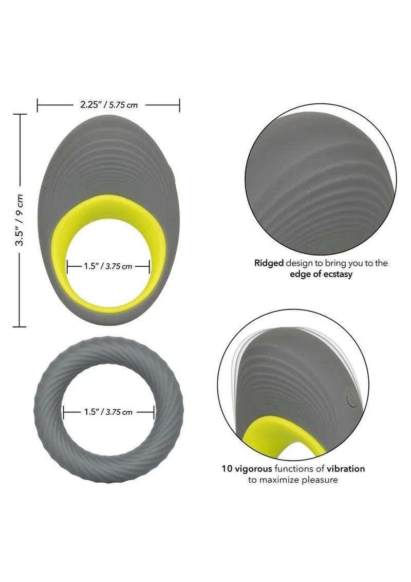 Link Up Edge Silicone Vibrating Cock Ring - Image 4