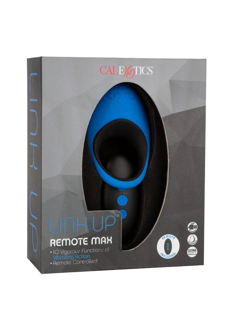 Link Up Remote Max Rechargeable Silicone Dual Stimulating Cock Ring with Remote Control - Image 2