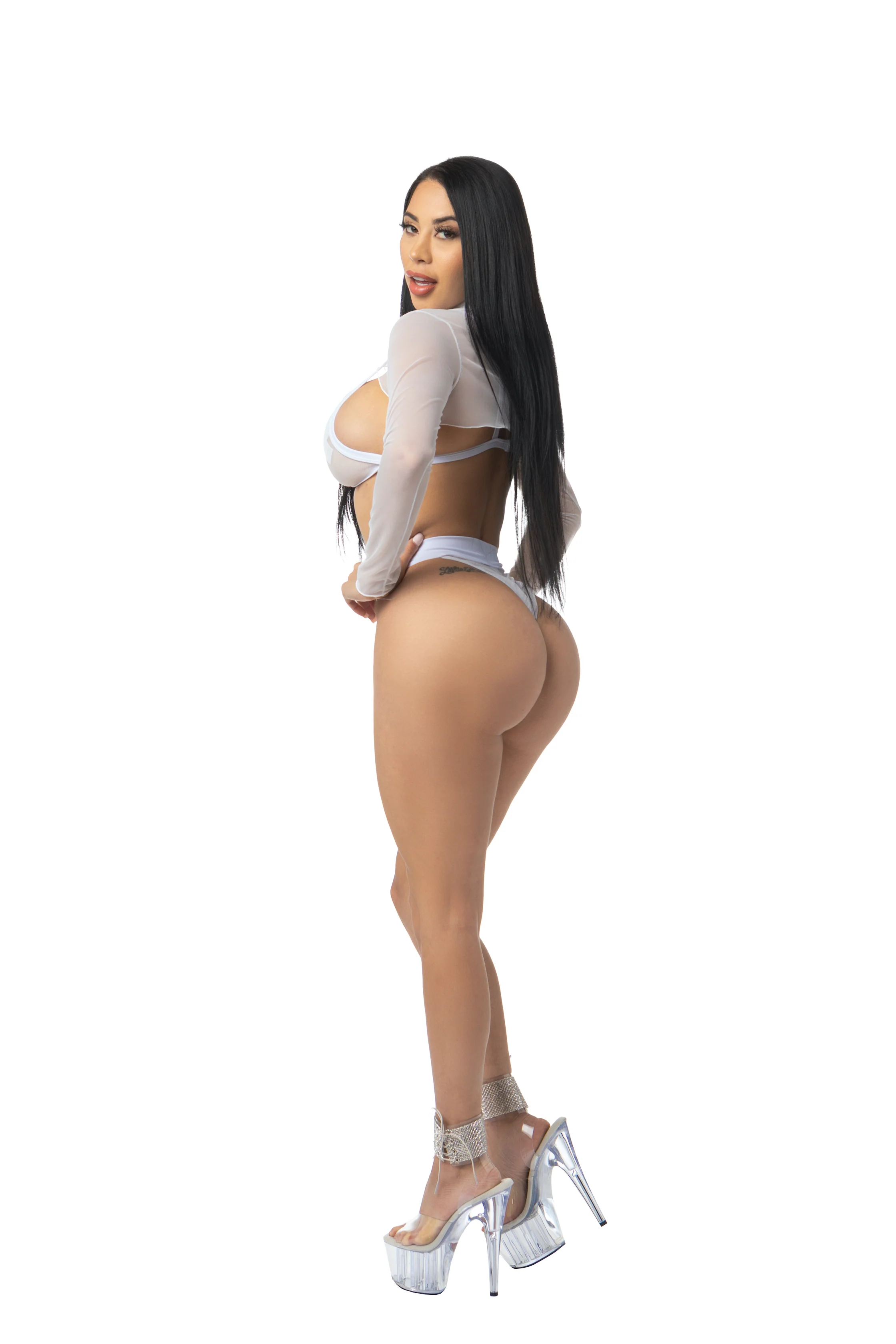 Long Sleeve Mesh Outfit - Image 4